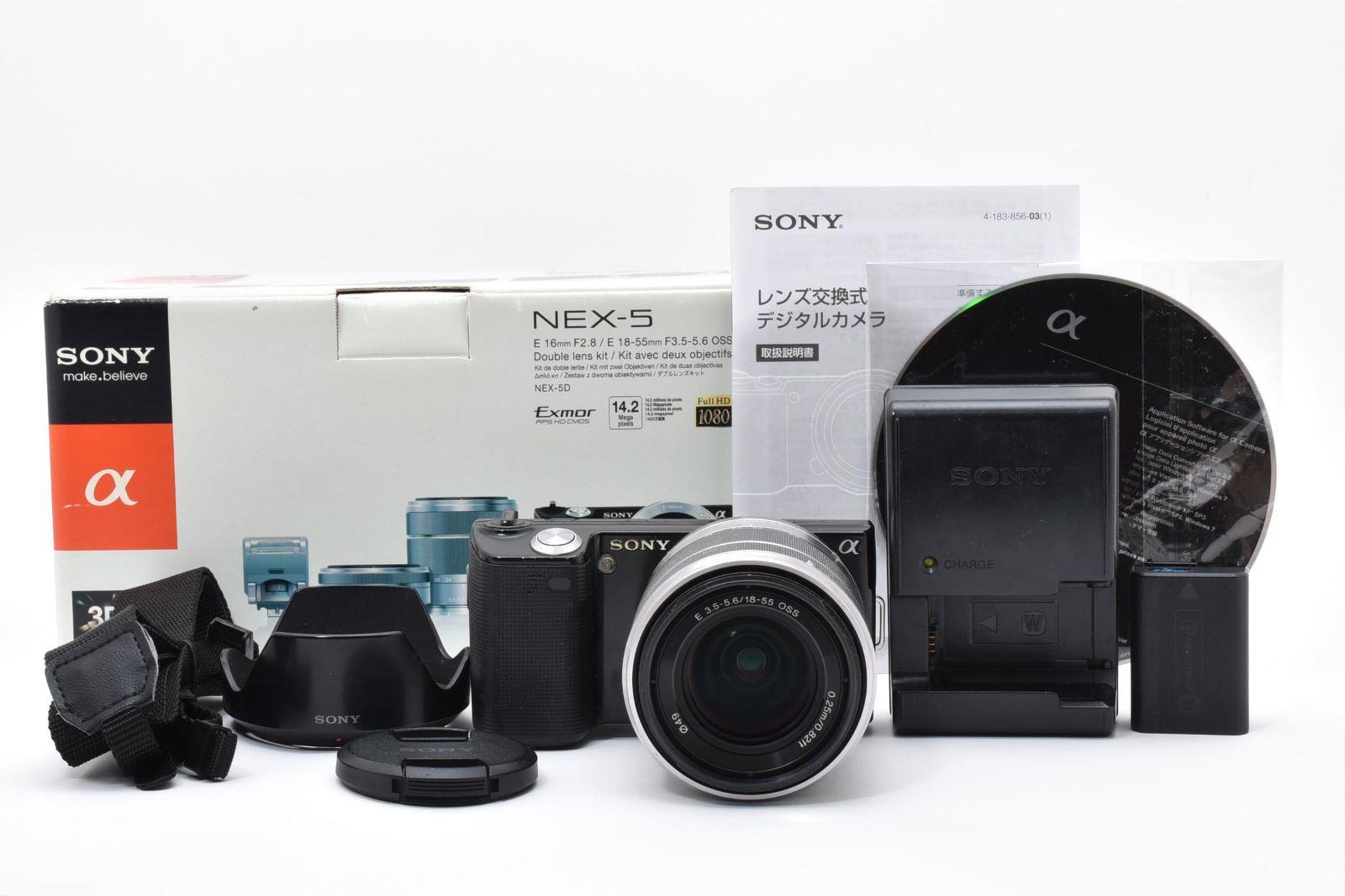 カメラ、光学機器 ☆動作確認済☆SONY NEX-5 E 18 55mm 化粧箱 ＃