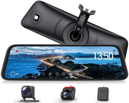 AUTO-VOX T9 Pro 最強 純正交換 ドライブレコーダー ミラー型 前後カメラ 分離式 自動輝度調整・自動リアビュー・超暗視機能・ HDR/WDR搭載 ドラレコ ミラー型 10インチ フリＨＤ タッチパネル式 GPS搭載 駐車監視 78a5af76