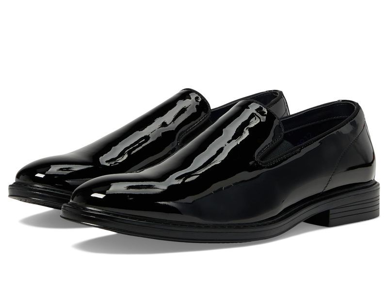 ノンブッシュ メンズ シューズ オックスフォード Nunn Bush Centro Flex Formal Plain Toe SlipOn Black Patent ブラック