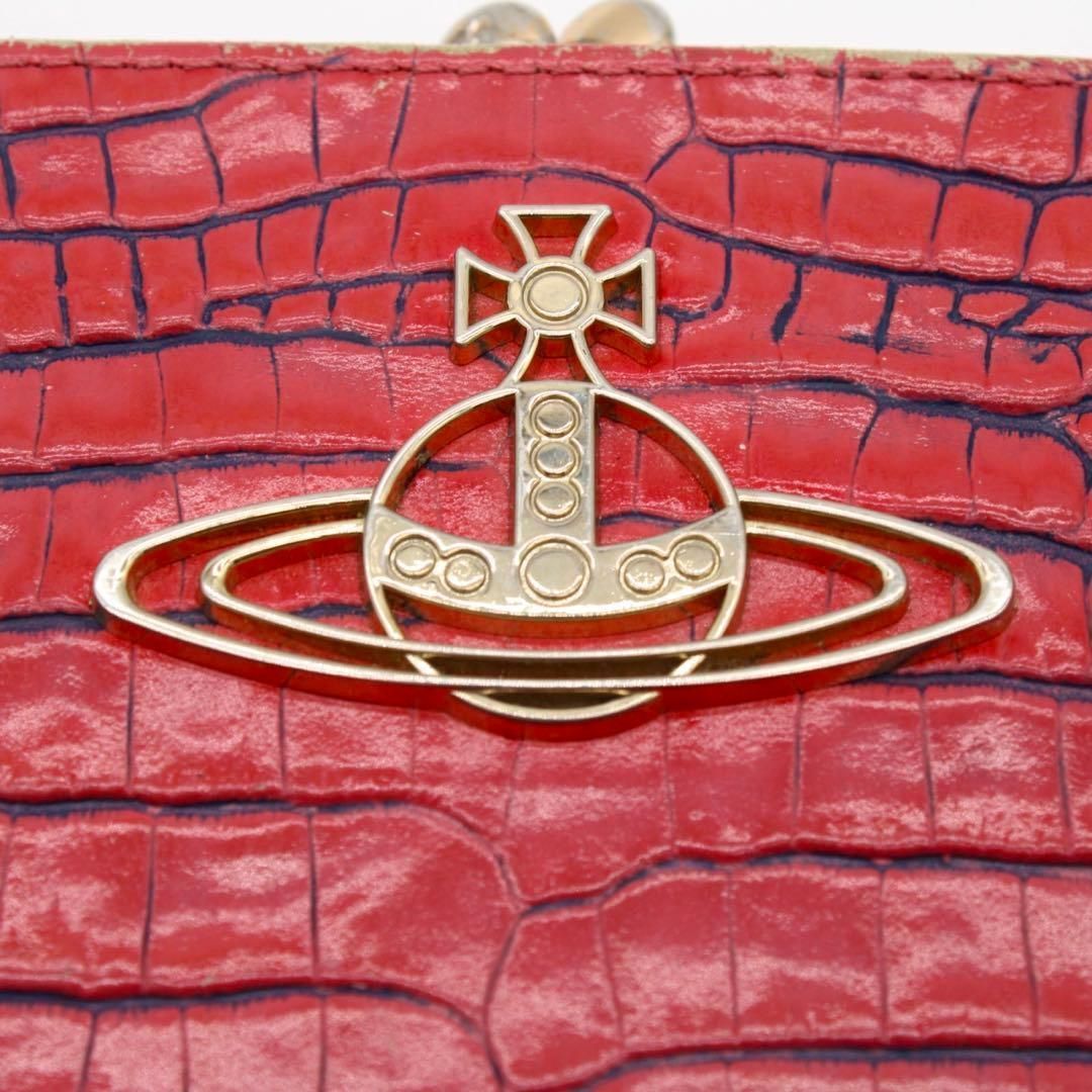 VivienneWestwood ORB がま口財布 長財布 クロコ型押し - メルカリ