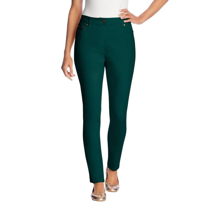 ウーマン ウィズイン レディース ボトムス デニムパンツ プラスサイズ ジーンズ Woman Within Plusize StretchDenim SlimLeg FivePocket Jeans