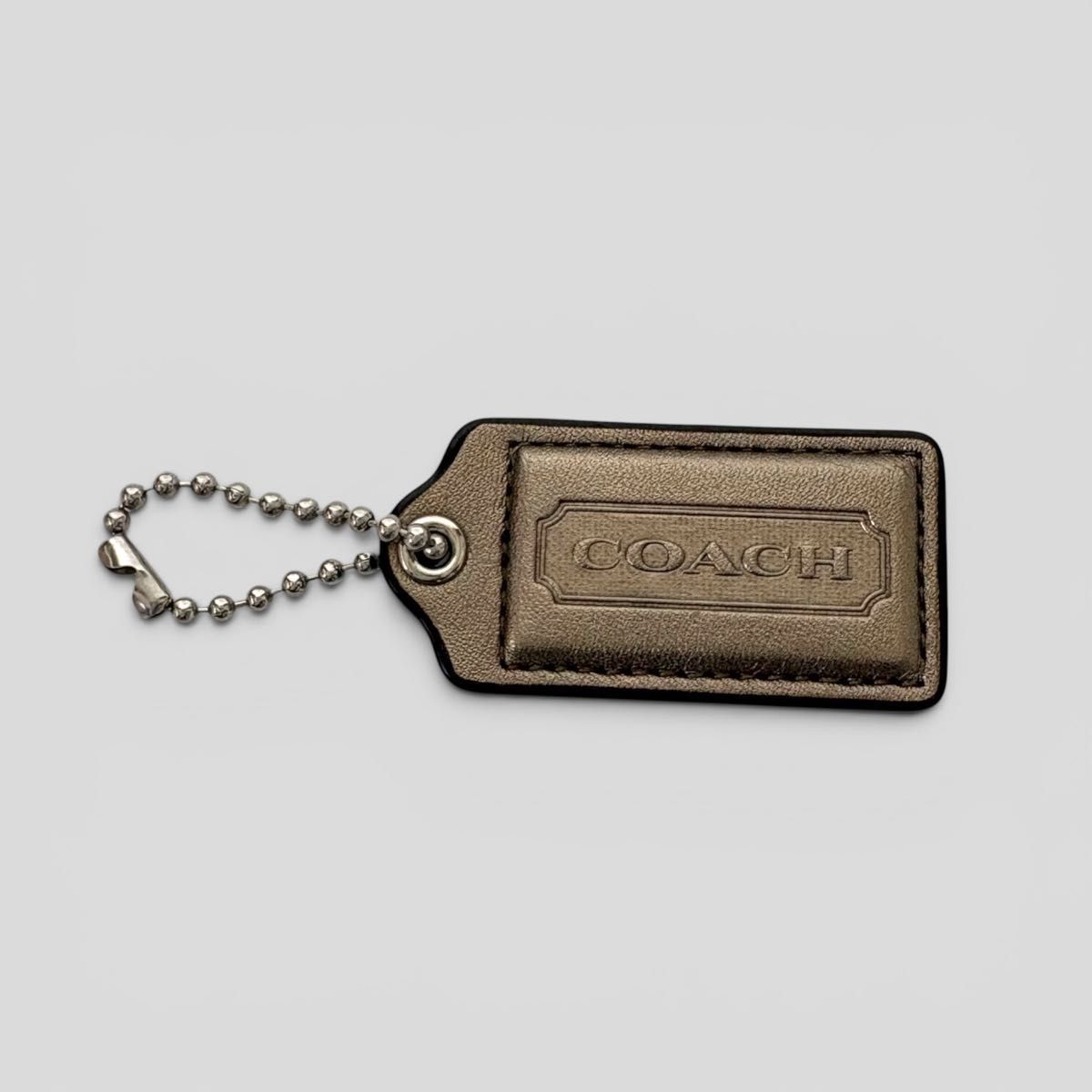 COACH hangtag leather charm bronze コーチ チャーム タグ ブロンズ