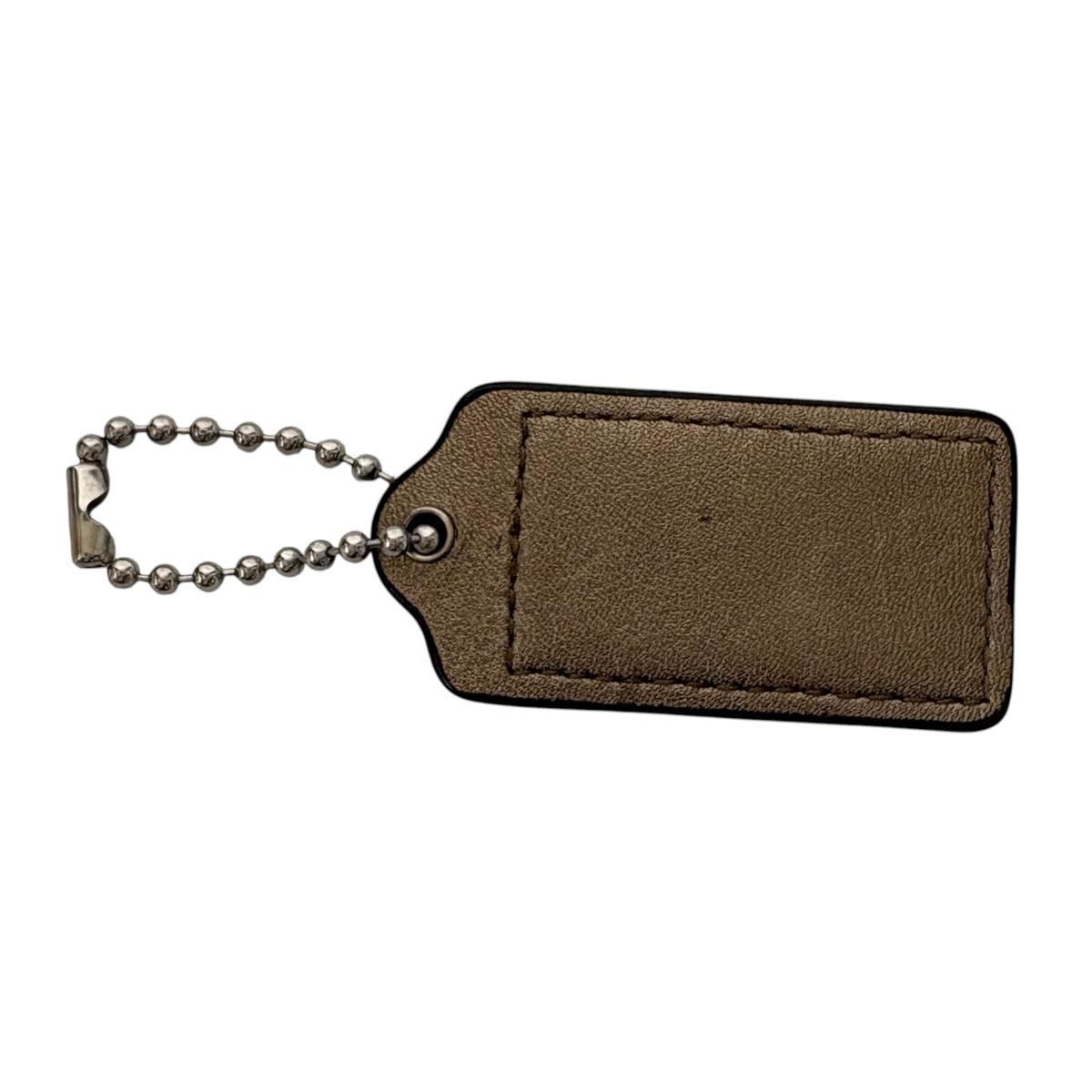 COACH hangtag leather charm bronze コーチ チャーム タグ ブロンズ