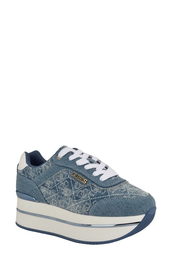 ゲス レディース シューズ スニーカー プラットフォーム GUESS Hansin Platform Sneaker Blue ブルー