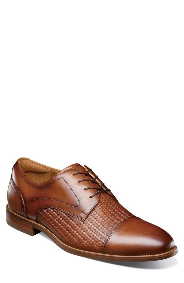 フローシャイム メンズ シューズ ダービー キャップ Florsheim Rucci Cap Toe Derby Cognac