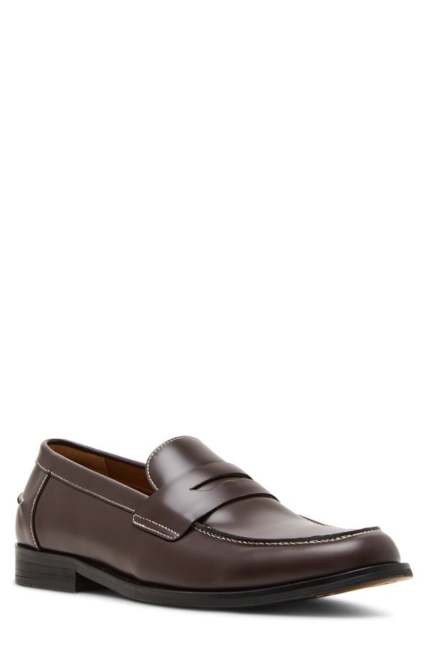 スティーブ マデン メンズ シューズ ローファー Steve Maddenatan Penny Loafer Dark Brown ブラウン