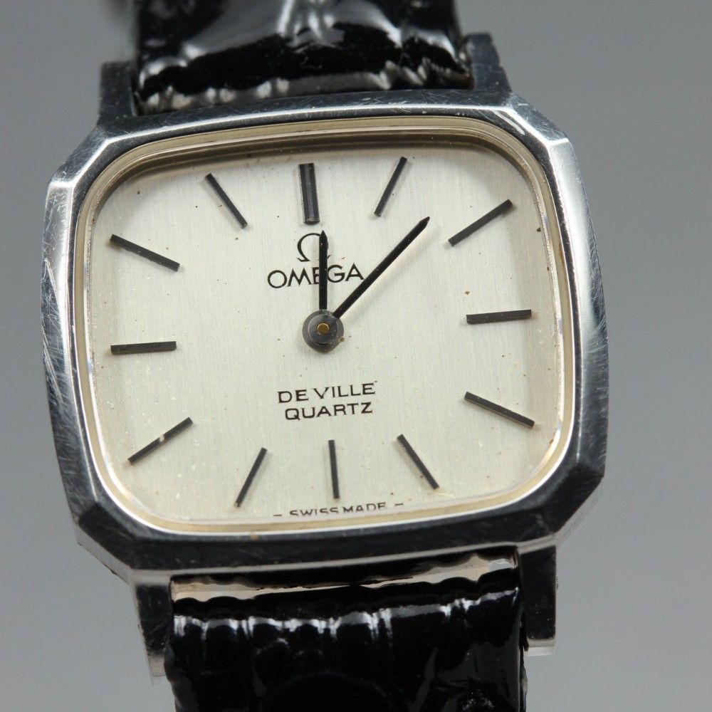 【稼働品】OMEGA デ・ヴィル Cal.1350 プッシュリューズ クオーツ レディース #17558