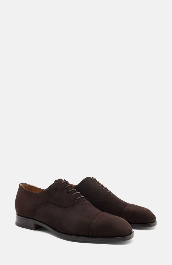 スカロッソ メンズ シューズ オックスフォード SCAROSSO Salvatore Oxfords Brown Suede ブラウン