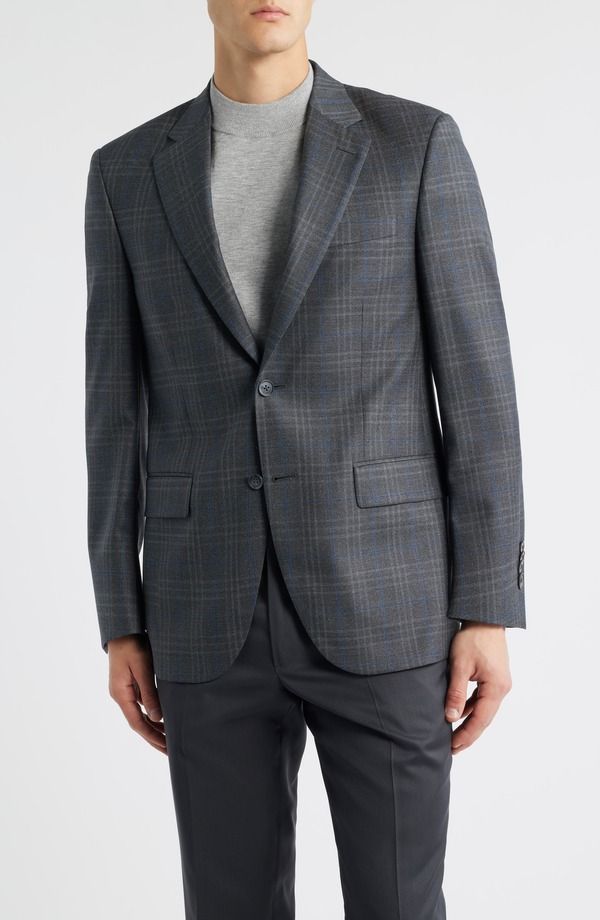 ピーター・ミラー メンズ アウター ジャケット・ブルゾン ウール コート Peter Millar Flynn Classic Fit Plaid Wool Sport Coat Charcoal チ