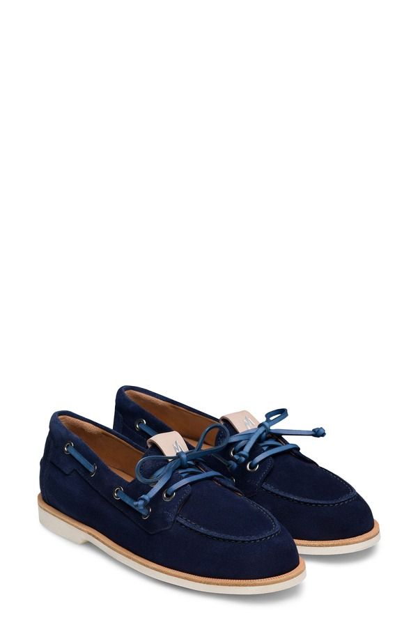 マグナーニ レディース シューズ スリッポン・ローファー スエード Magnanni Marina Suede Boat Shoe Navy Suede ネイビー