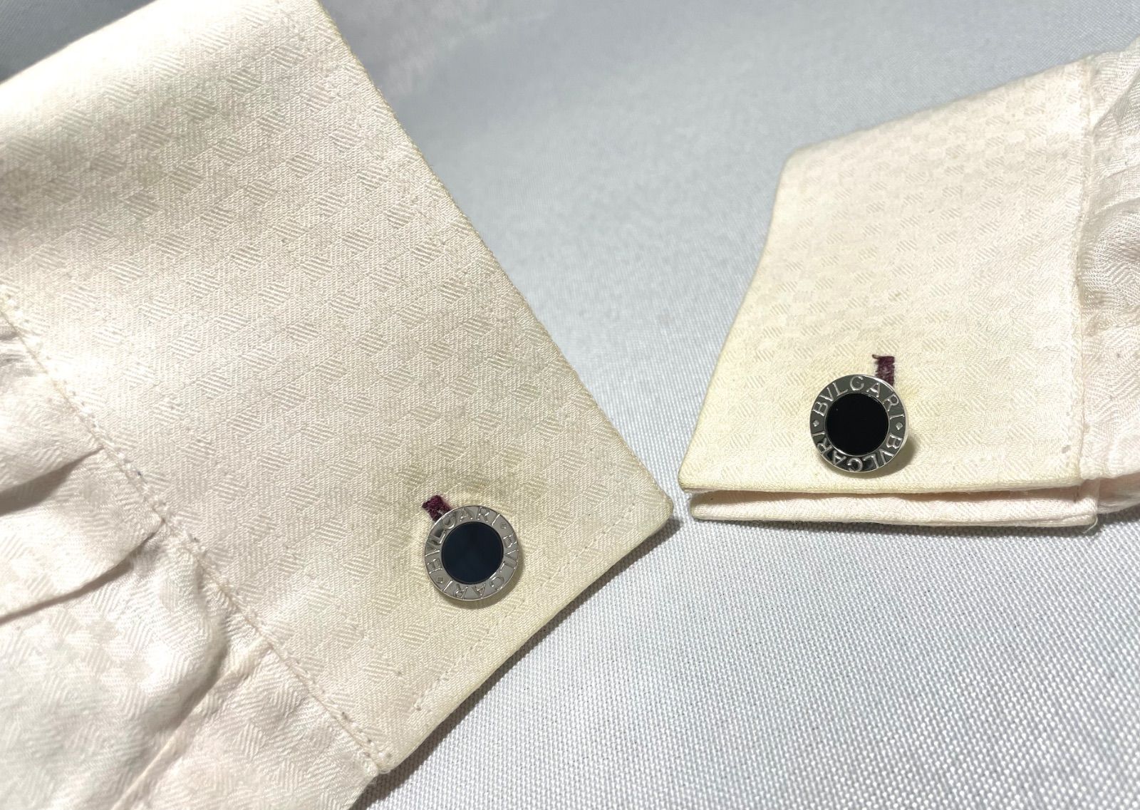 美品 BVLGARI ブルガリ B-ZERO ロゴ ブラックオニキス & スターリング
