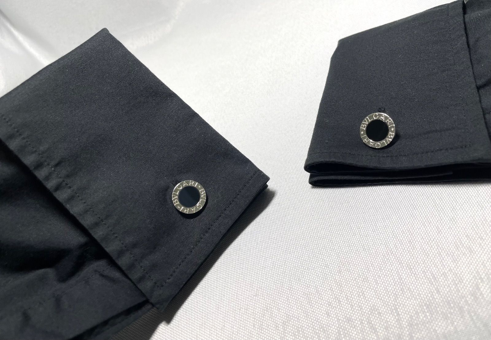 美品 BVLGARI ブルガリ B-ZERO ロゴ ブラックオニキス & スターリング