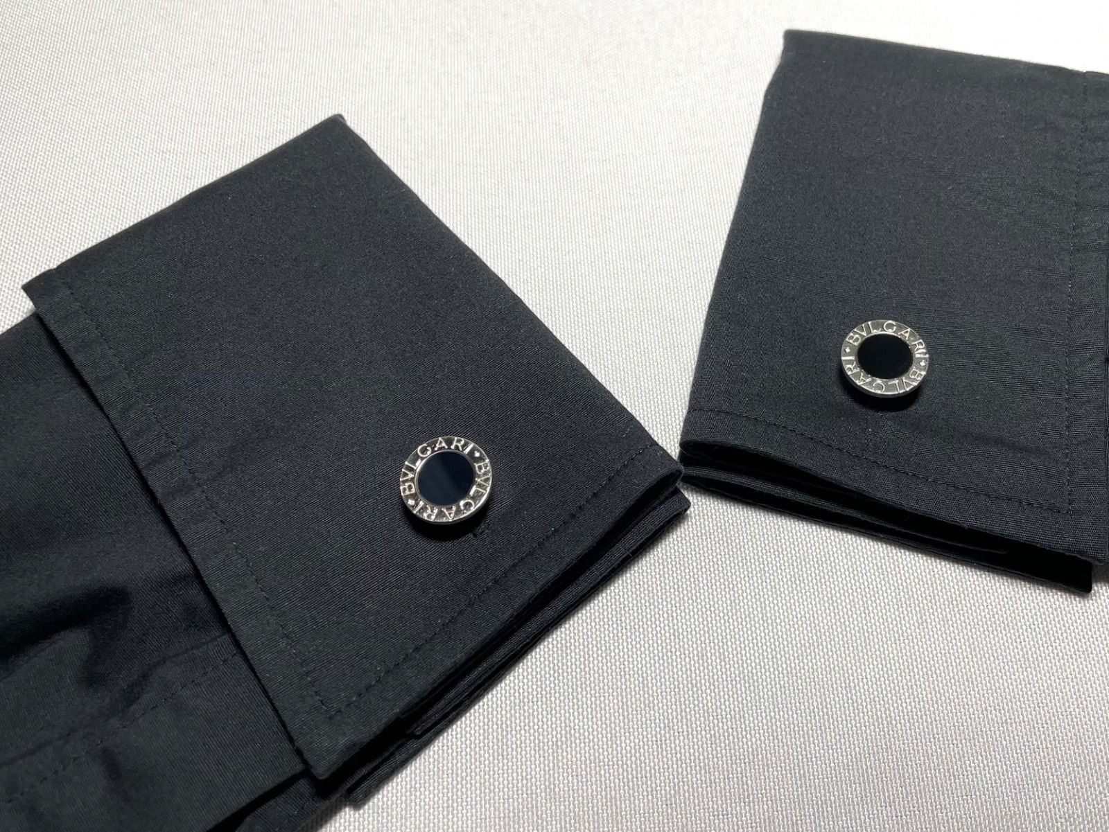 美品 BVLGARI ブルガリ B-ZERO ロゴ ブラックオニキス & スターリング