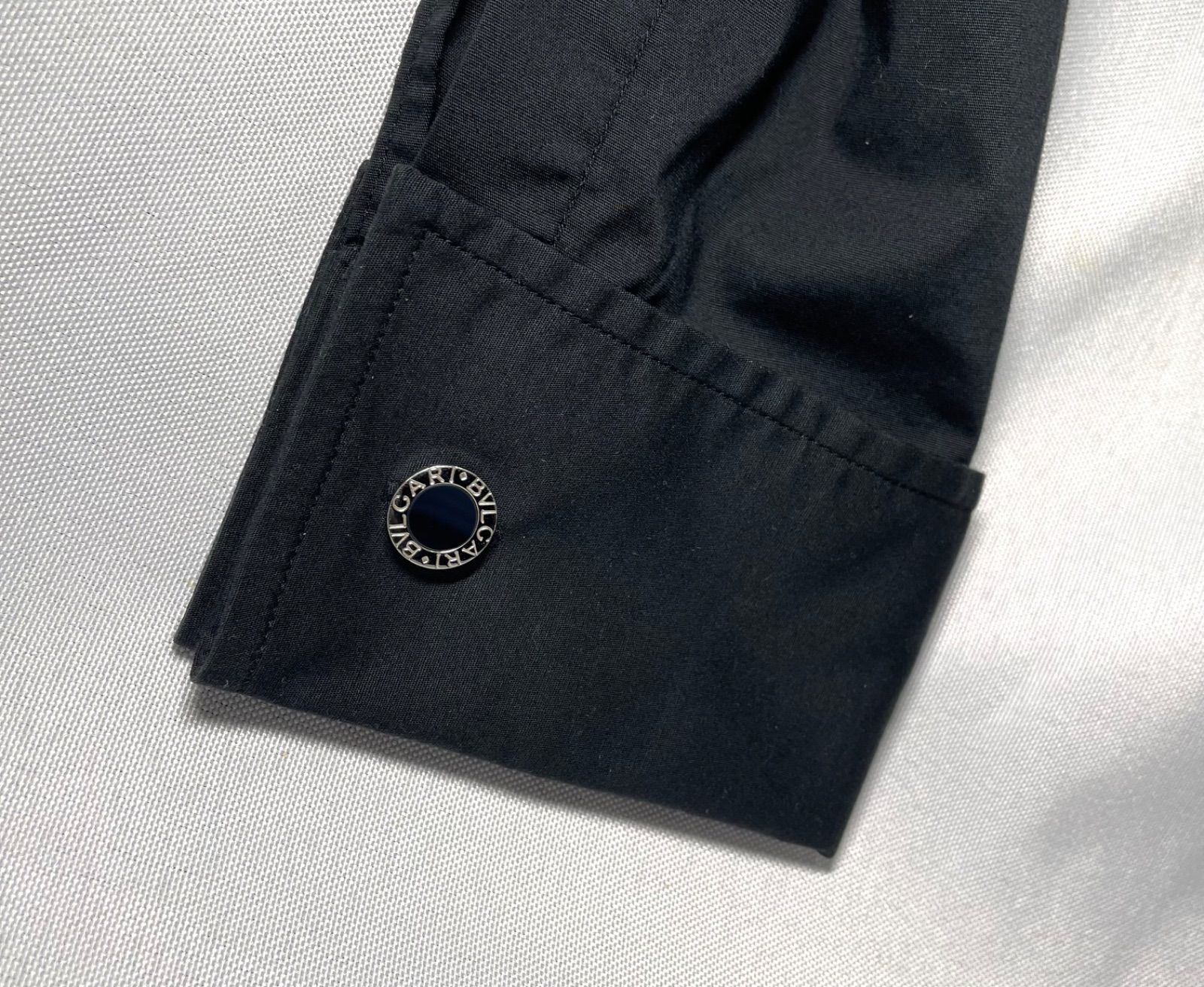 美品 BVLGARI ブルガリ B-ZERO ロゴ ブラックオニキス & スターリング