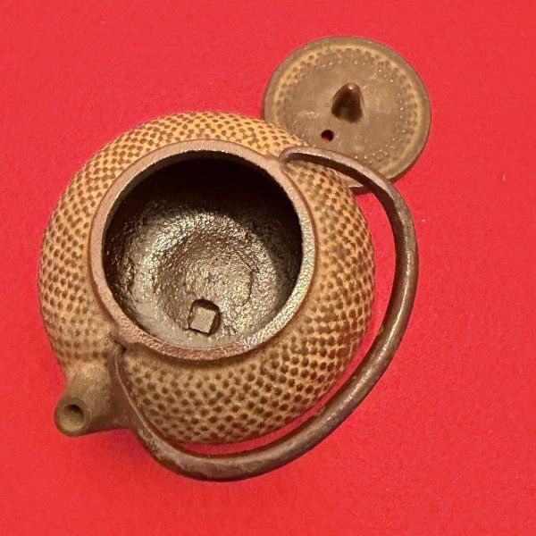 ミニ急須 3点 まとめ 鉄瓶 鉄器 あられ紋 茶器 煎茶道具 紫泥 籐巻き