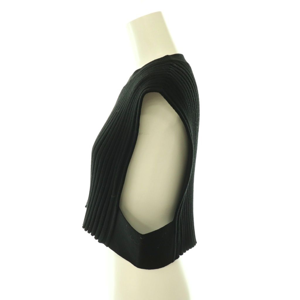 ハイク HYKE WIDE RIBBED CROPPED VEST ベスト ニット ワイドリブ