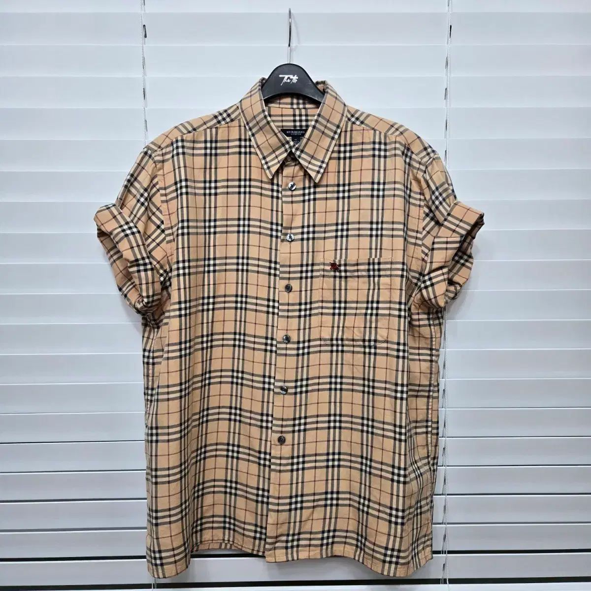 BURBERRY 半袖シャツ ベージュ チェック柄 バーバリー BURBERRY ノバ 