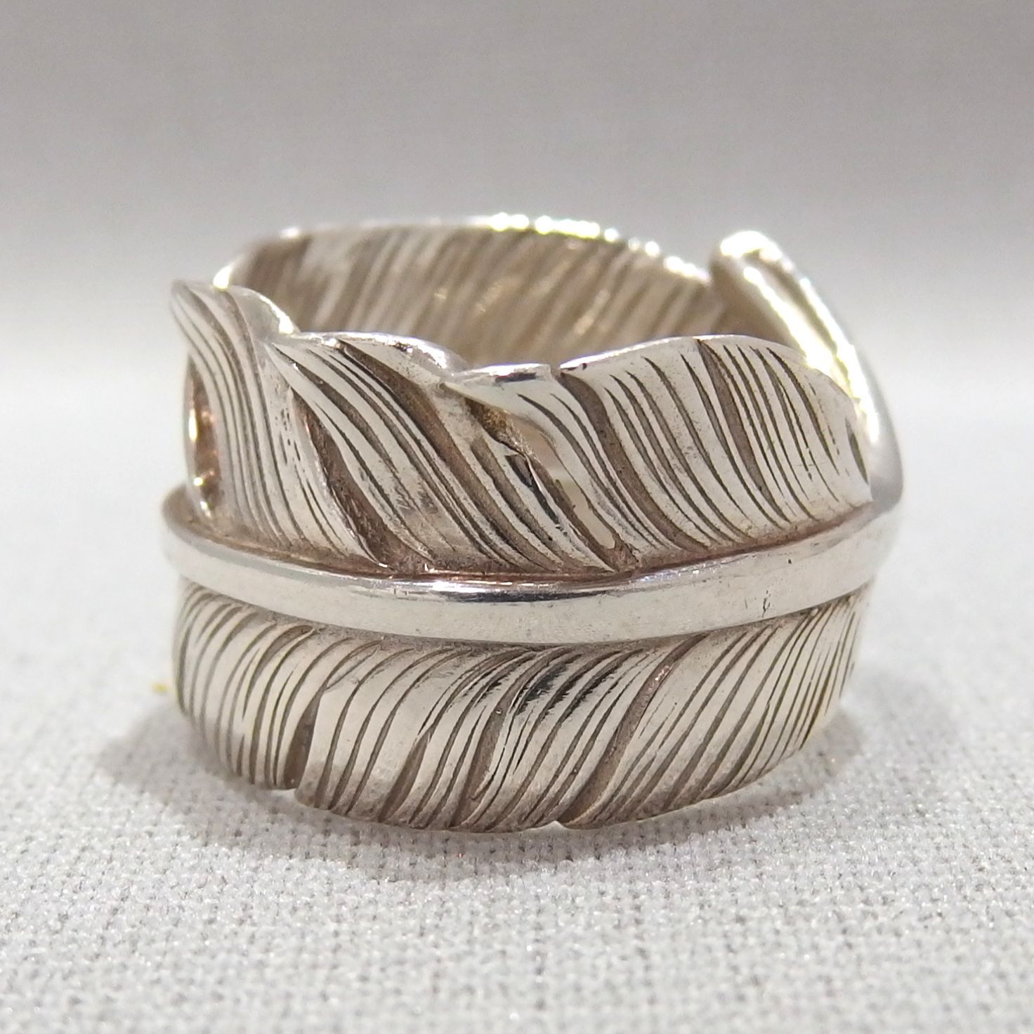 良品☆Taro Washimi L old feather ring 02 W-1OFRL02 SV925 シルバー