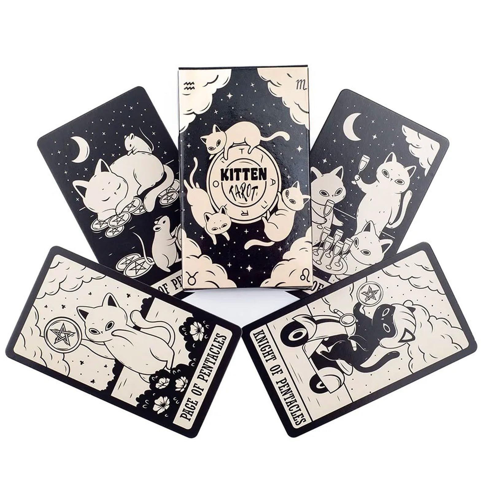 EsiFare 占いおもちゃ 猫 KITTEN TAROT 猫の世界 猫タロット 白猫 黒猫