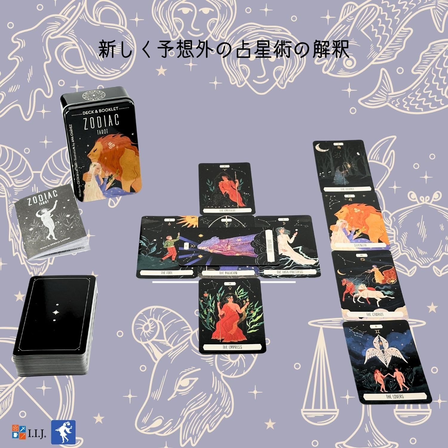 I.I.J タロットカード ゾディアック・タロット 缶入り Zodiac Tarot in