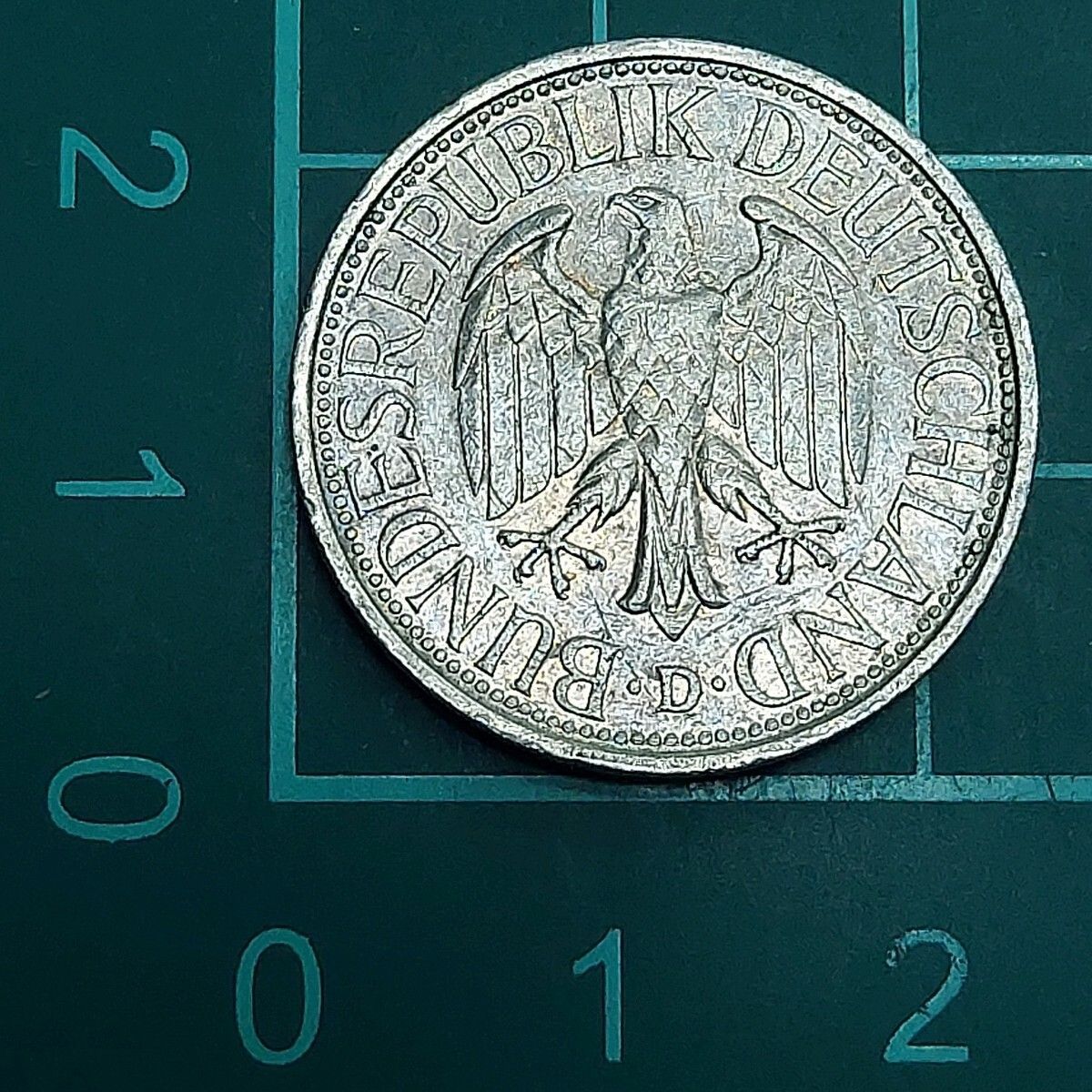 1976年 D刻印 ドイツ 1マルク 白銅貨 鷲 諸国 ヨーロッパ 古銭 外国