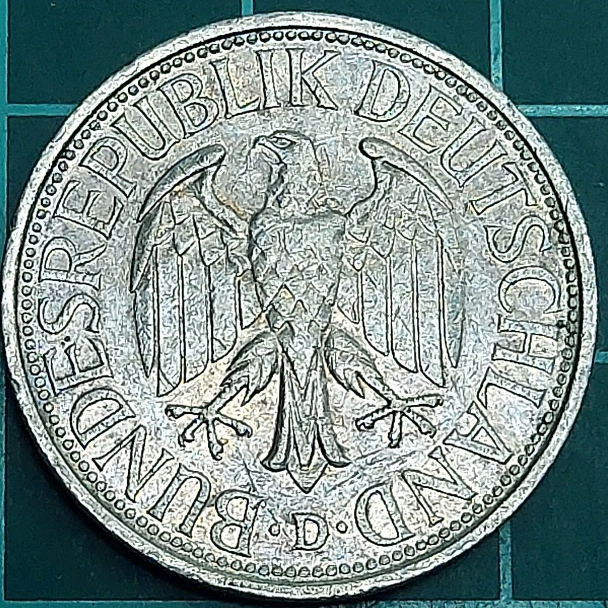 1976年 D刻印 ドイツ 1マルク 白銅貨 鷲 諸国 ヨーロッパ 古銭 外国