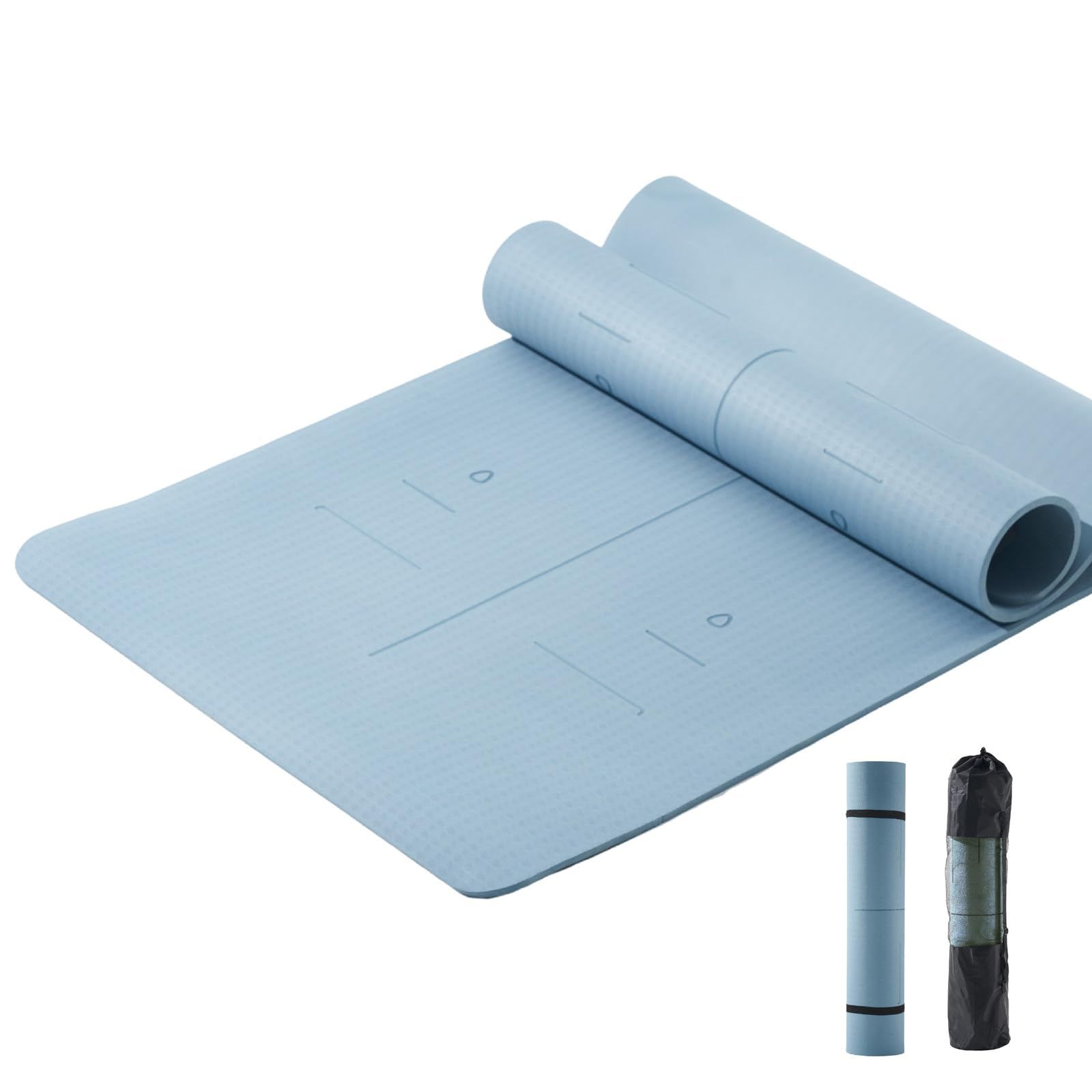 人気商品　x 190cm TPE素材 幅広90 厚め 10mm ヨガマット ガイドライン付き 滑り止め YUREN yoga mat
