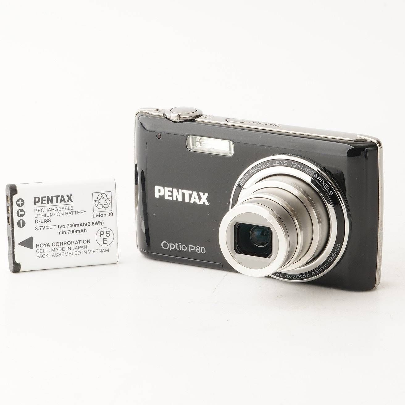 ペンタックス Pentax Optio P80 ブラック 4x 光学ズーム - メルカリ