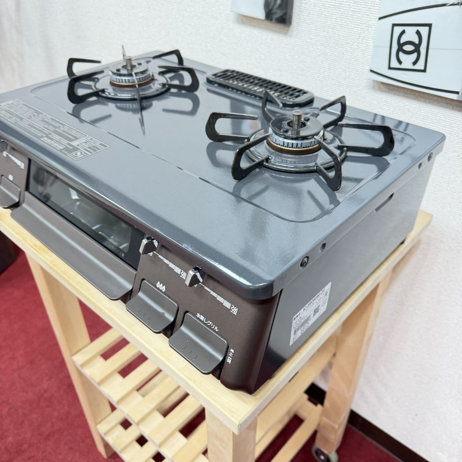 全国送料無料 超美品パロマ2口ガスコンロ 2022年製 LPガス用 洗浄/除菌