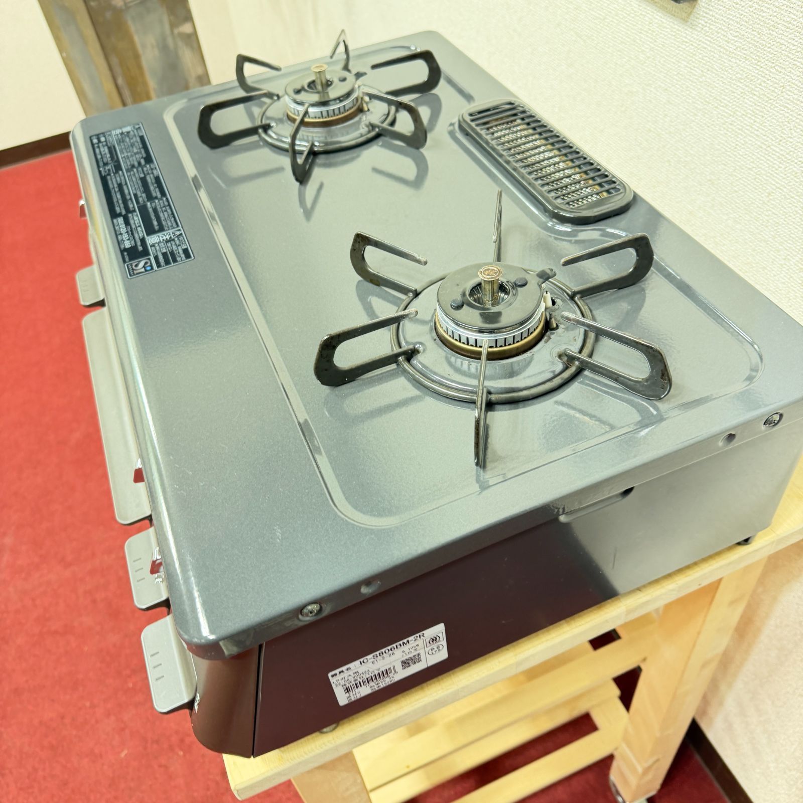 全国送料無料 超美品パロマ2口ガスコンロ 2022年製 LPガス用 洗浄/除菌