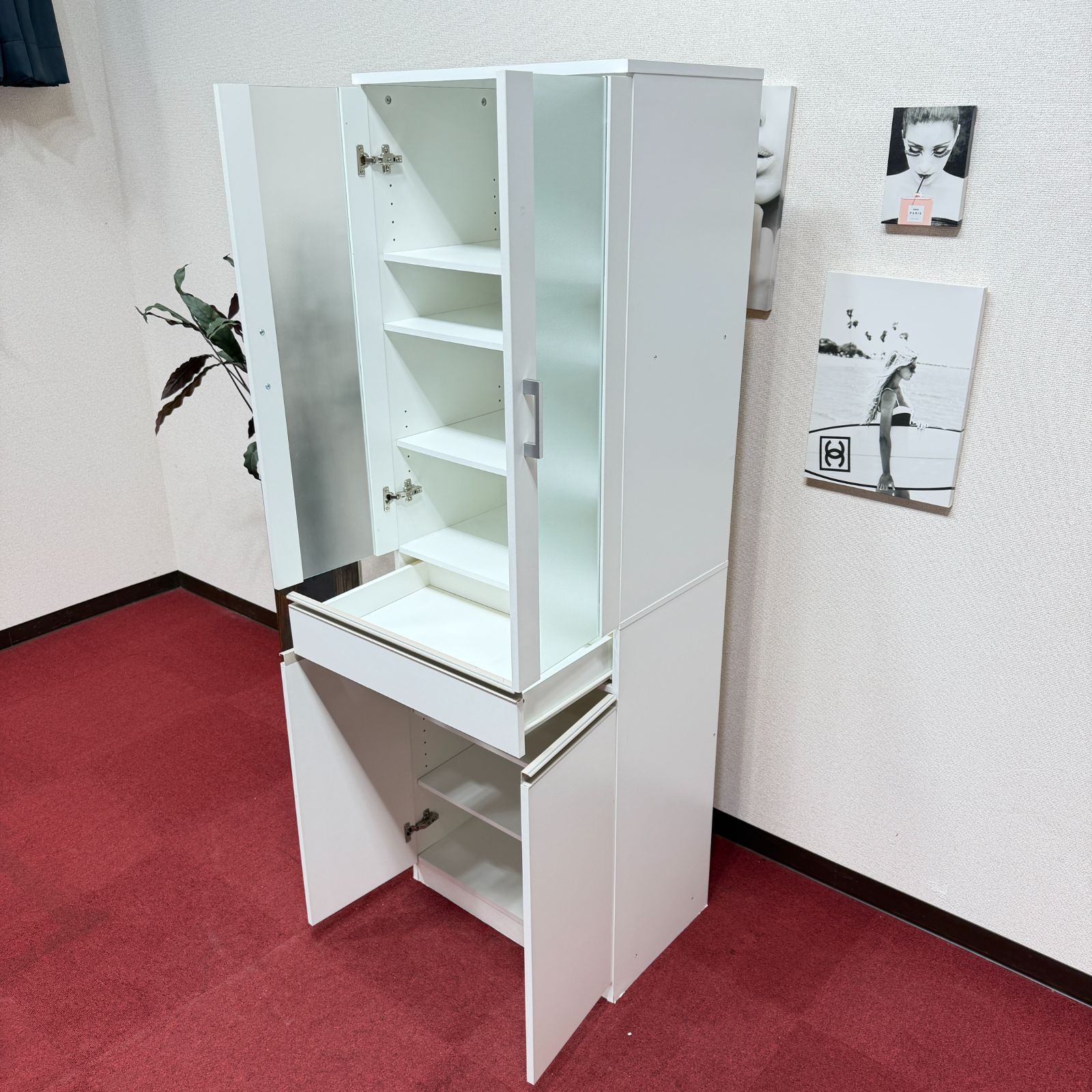 東京23区送料無料　ホワイトキッチンボード 東京23区送料無料 超美品ニトリキッチンボード 幅60㎝ 洗浄/除菌済み