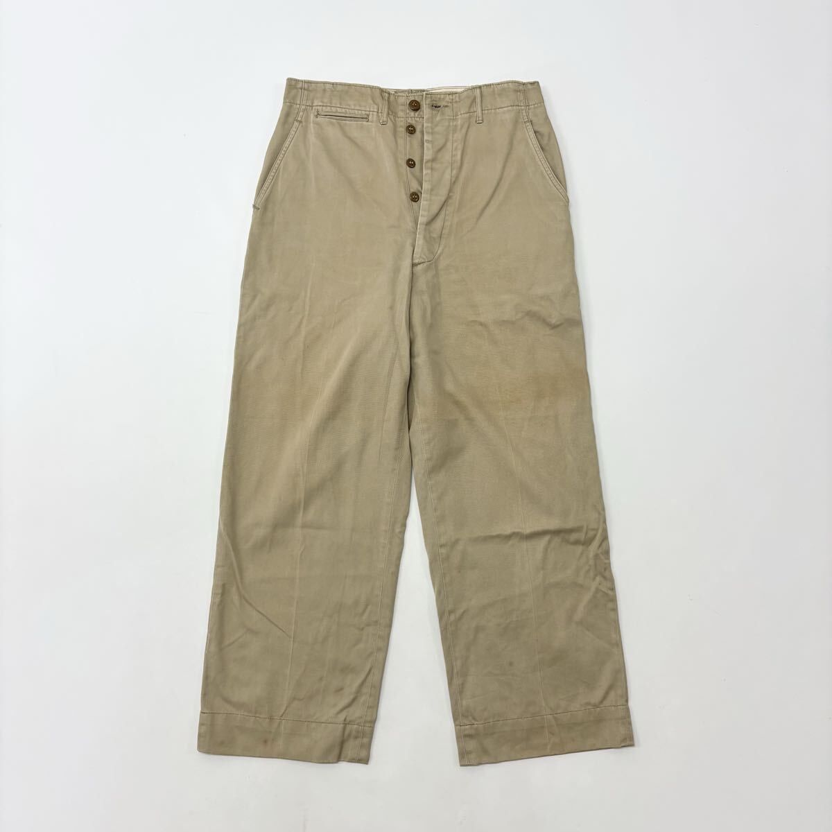 40s ~ 50s Vintage US.ARMY M-45 M-52 ヴィンテージ チノパンツ ミリタリー サイズ 不明 ウエスト 内周り 79cm 位 806-0120