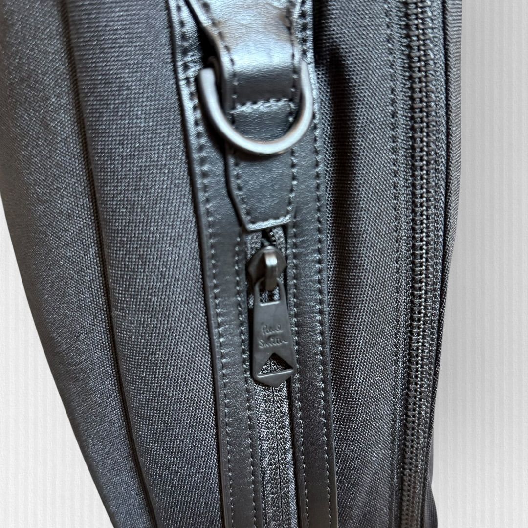 美品】ポールスミス 2way ビジネスバッグ 黒 2層式 レザーコンビ