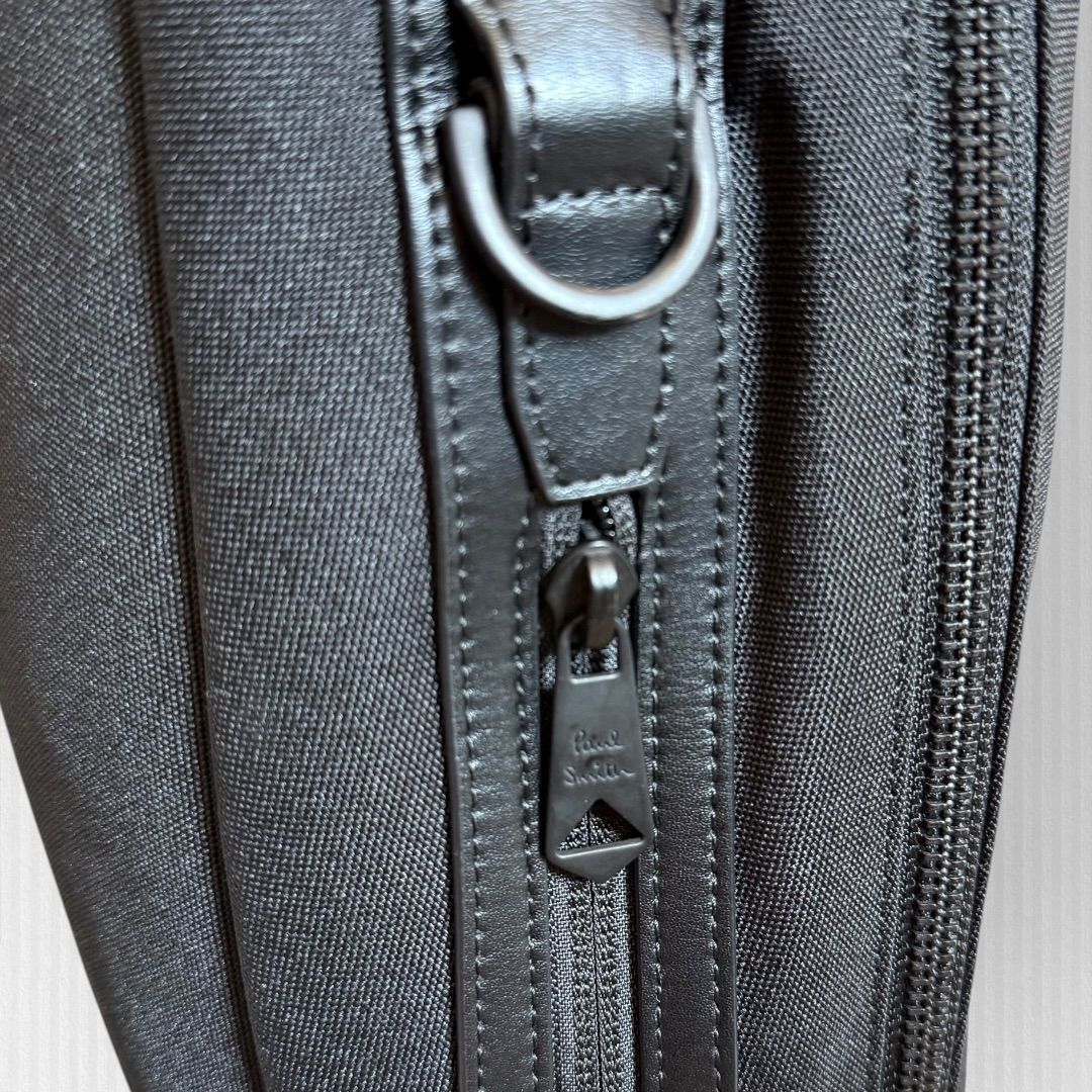 美品】ポールスミス 2way ビジネスバッグ 黒 2層式 レザーコンビ