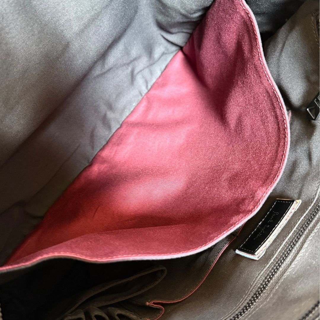 美品】ポールスミス 2way ビジネスバッグ 黒 2層式 レザーコンビ
