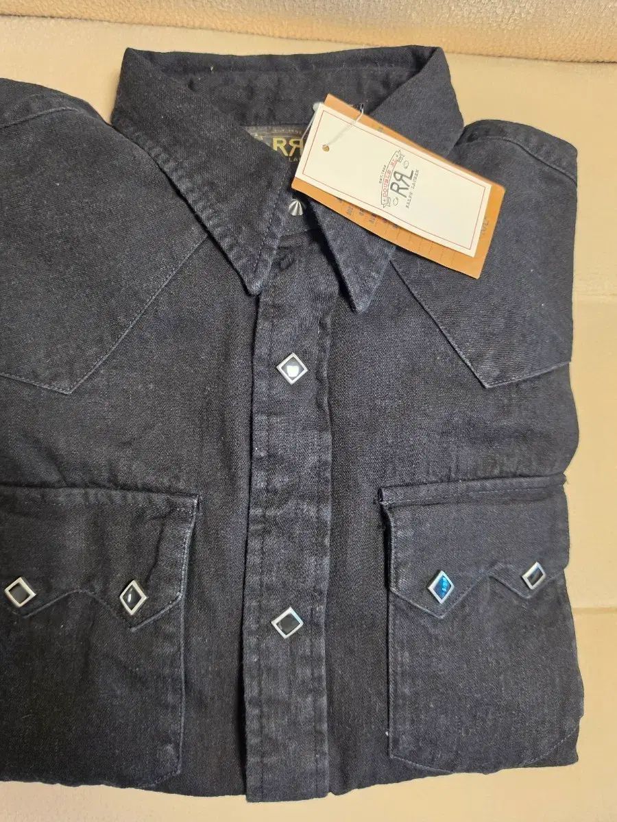RRL(ダブルアールエル) ブラックデニム ウエスタンシャツ Lサイズ 新品