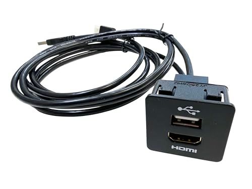 N◆フリード GT型 社外ナビ用 USB/HDMIソケットSET HDMI入力 ミラーリング アダプタ FREED GT系 アクセサリー 内装パーツ USBポート増設 (社外ナビ用 USBタイプA(純正交換タイプ)) 7b18cb47