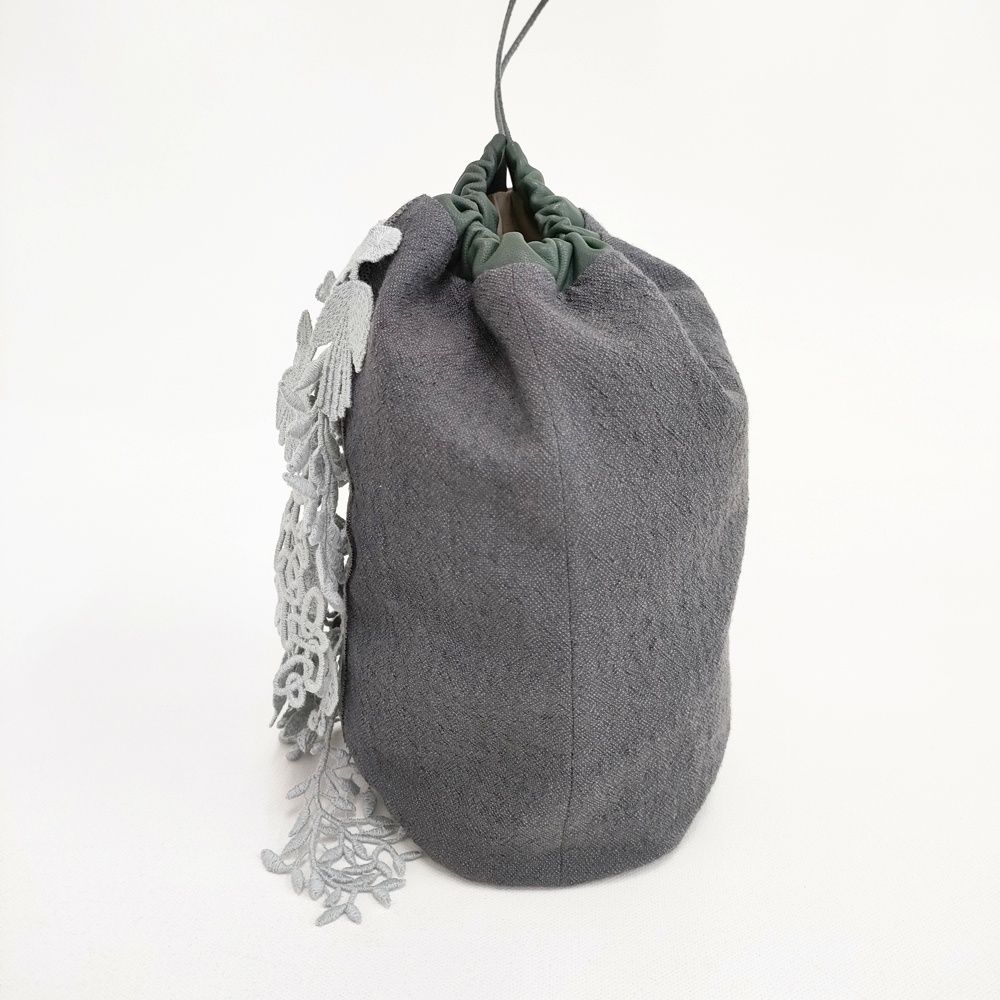 mina perhonen drop pochette forest parade aca9012 羊革 刺繍レース
