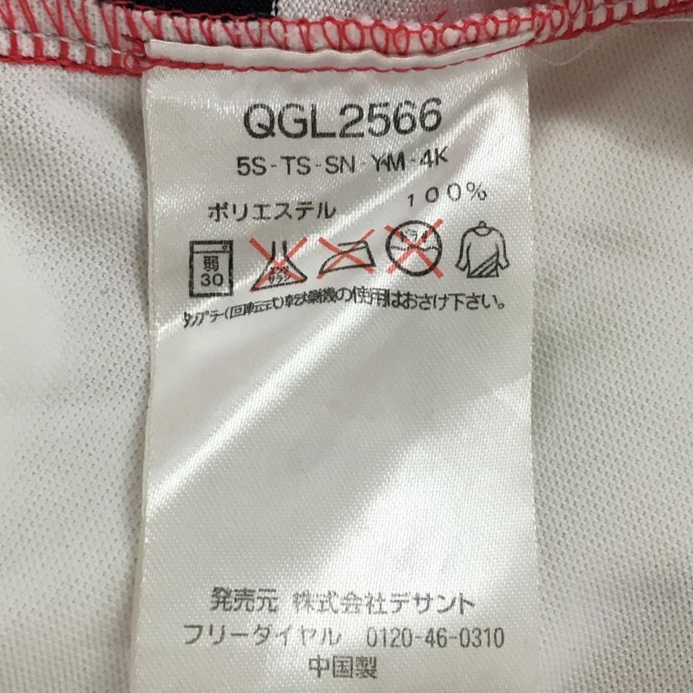 ルコックゴルフ 半袖ポロワンピース レッド×白×ネイビー ボーダー風
