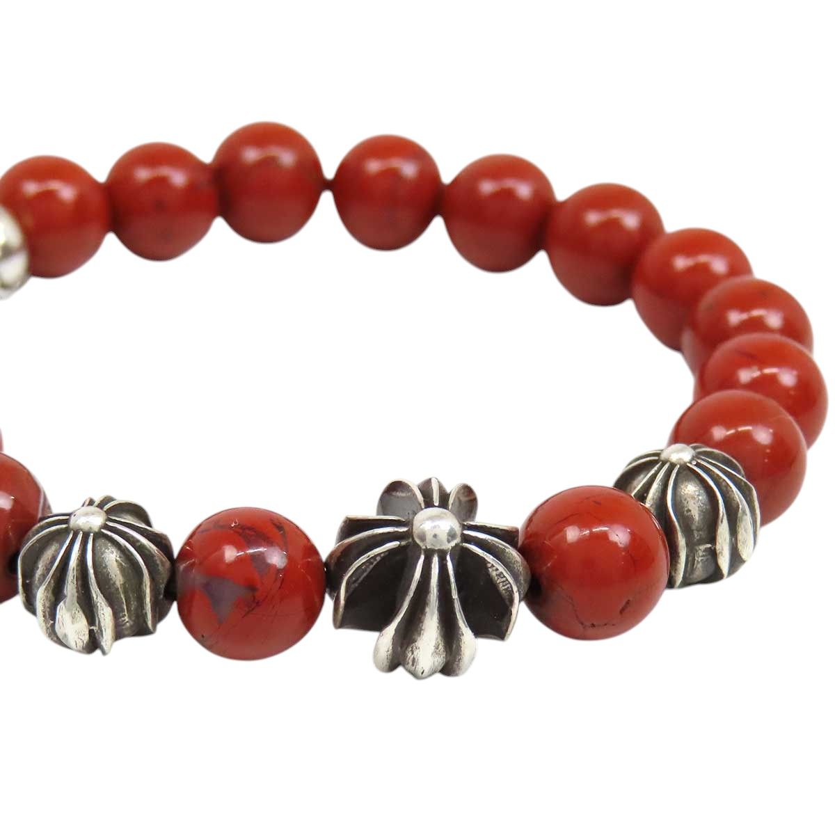 CHROME HEARTSビーズブレスレット BEAD-8MM クロムハーツ クロムハーツ BEAD 8mm ビーズ ブレスレット ユニセックス レッド