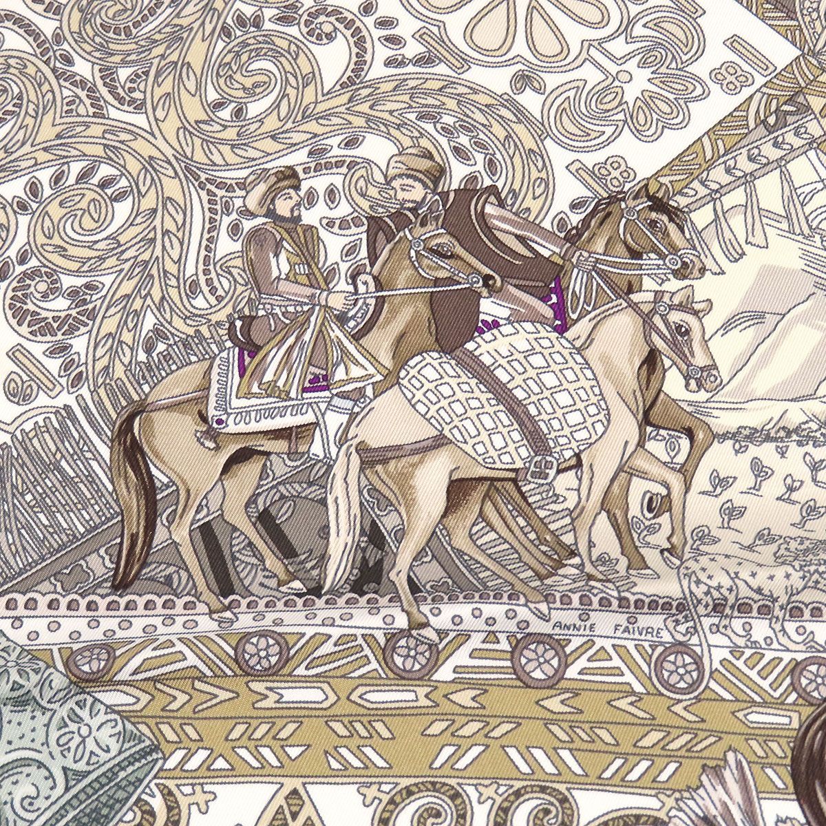 HERMES エルメススカーフ カレ90 コーカサスの騎士 エルメス カレ 90 CAVALIERS DU CAUCASE コーカサスの騎士 スカーフ