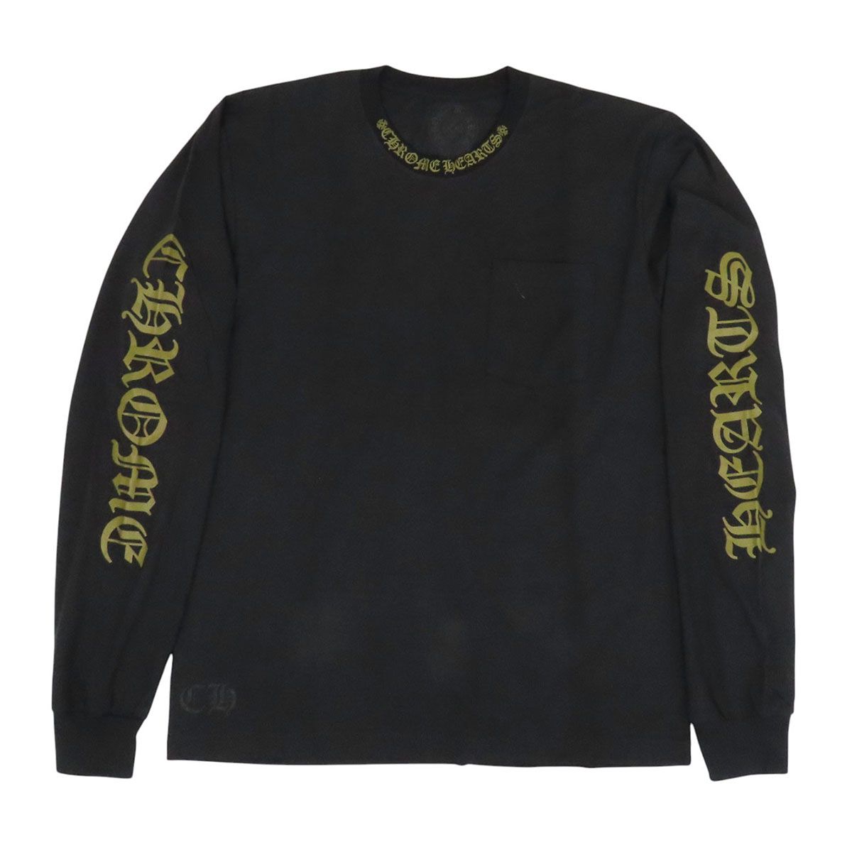 クロムハーツ ネックロゴ ロングスリーブ Tシャツ メンズ ブラック CHROME HEARTS【中古】 【アパレル・小物】