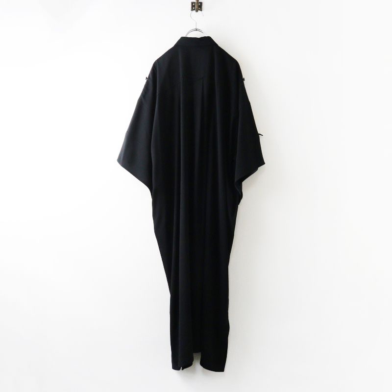 【ゆったりサイズ】ADORE ライトサテンワンピース　ブラック 定価5.5万 2025SS アドーア ADORE KIMONOT バックサテンワンピース 38