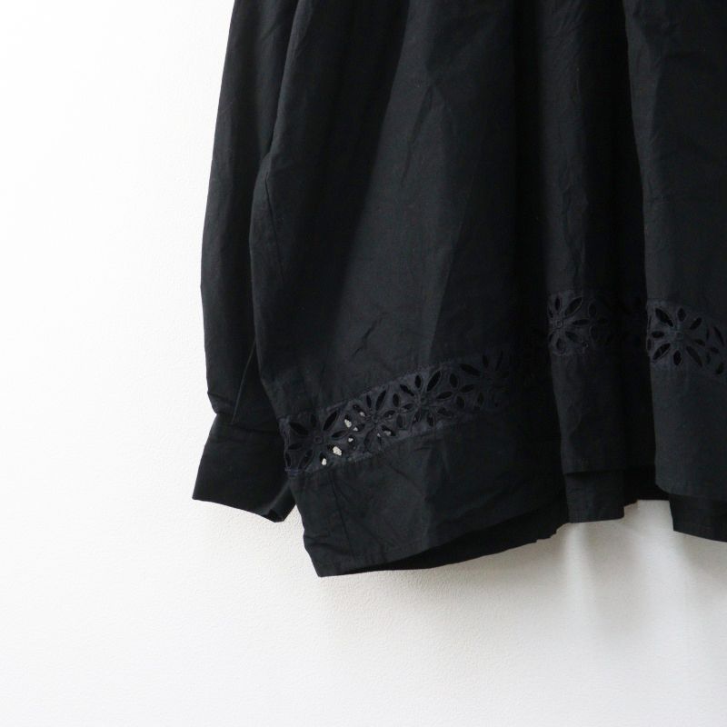 ダリア Dahlia コットン カットワーク ハイネック ブラウス F 