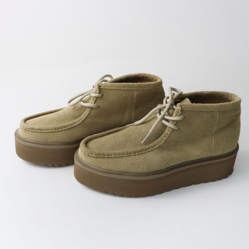 〈美品〉CAMINANDO カミナンド【24cm】モックショートブーツ 黒 美品 カミナンド CAMINANDO MOC SHORT BOOTS モックシューズ スエード