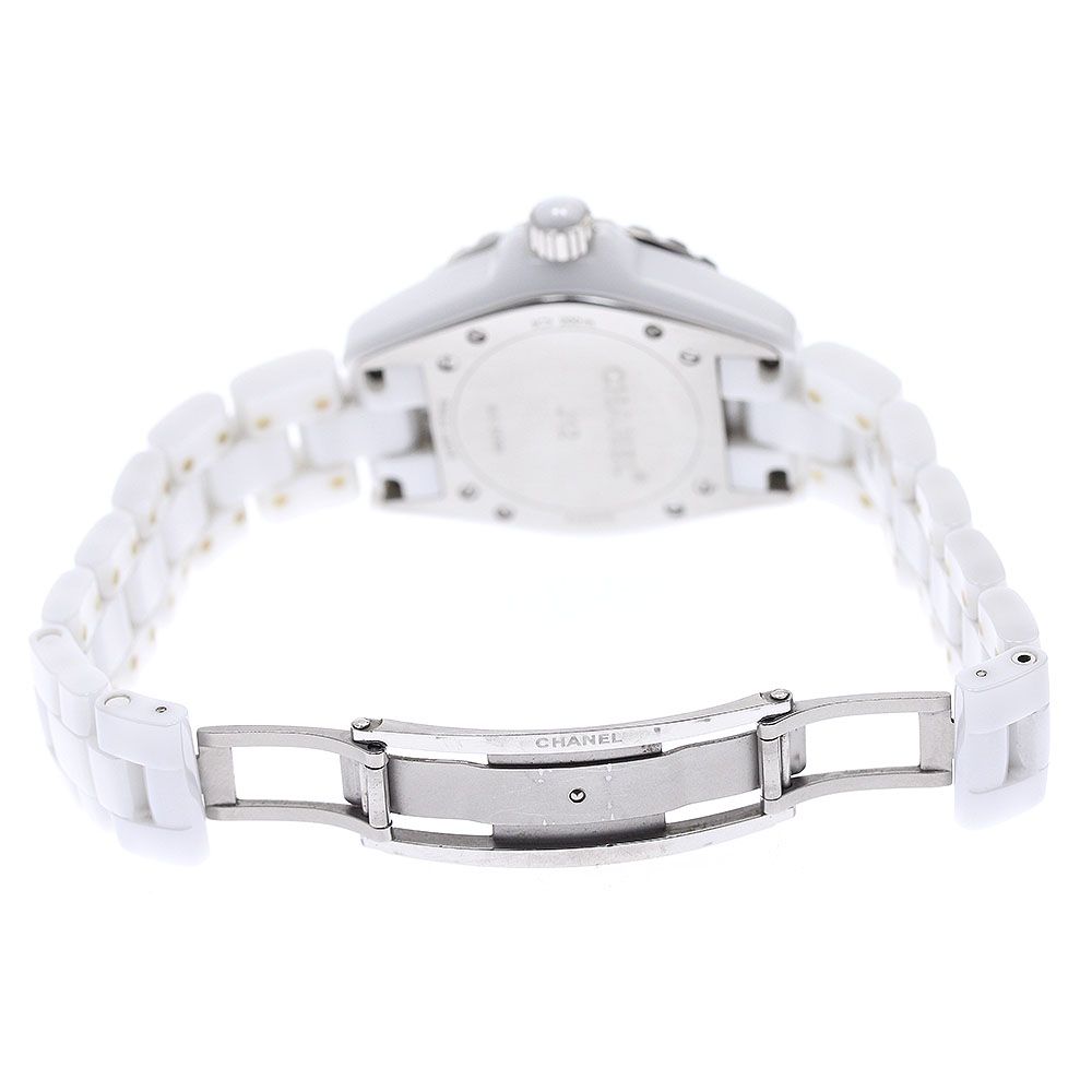 シャネル CHANEL H0968 J12 33mm 白セラミック デイト クォーツ