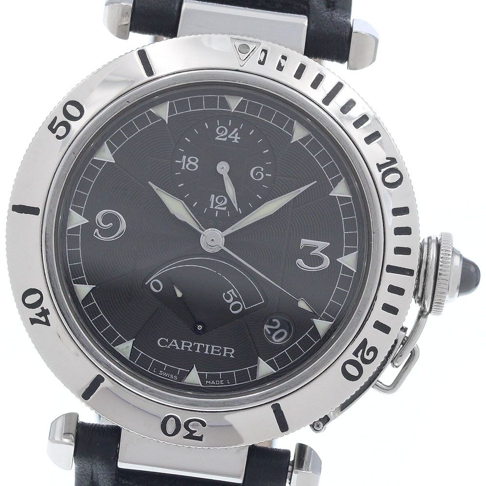 カルティエ CARTIER W3105055 パシャ パワーリザーブ 自動巻き メンズ _965723