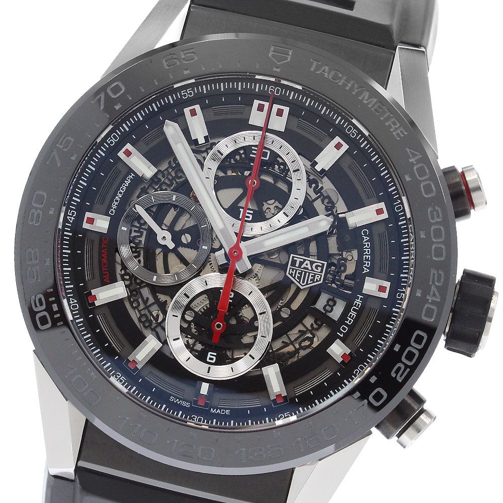 タグホイヤー TAG HEUER CAR2A1Z-0 カレラ キャリバーホイヤー01 クロノグラフ デイト 自動巻き メンズ 美品 保証書付き_968330