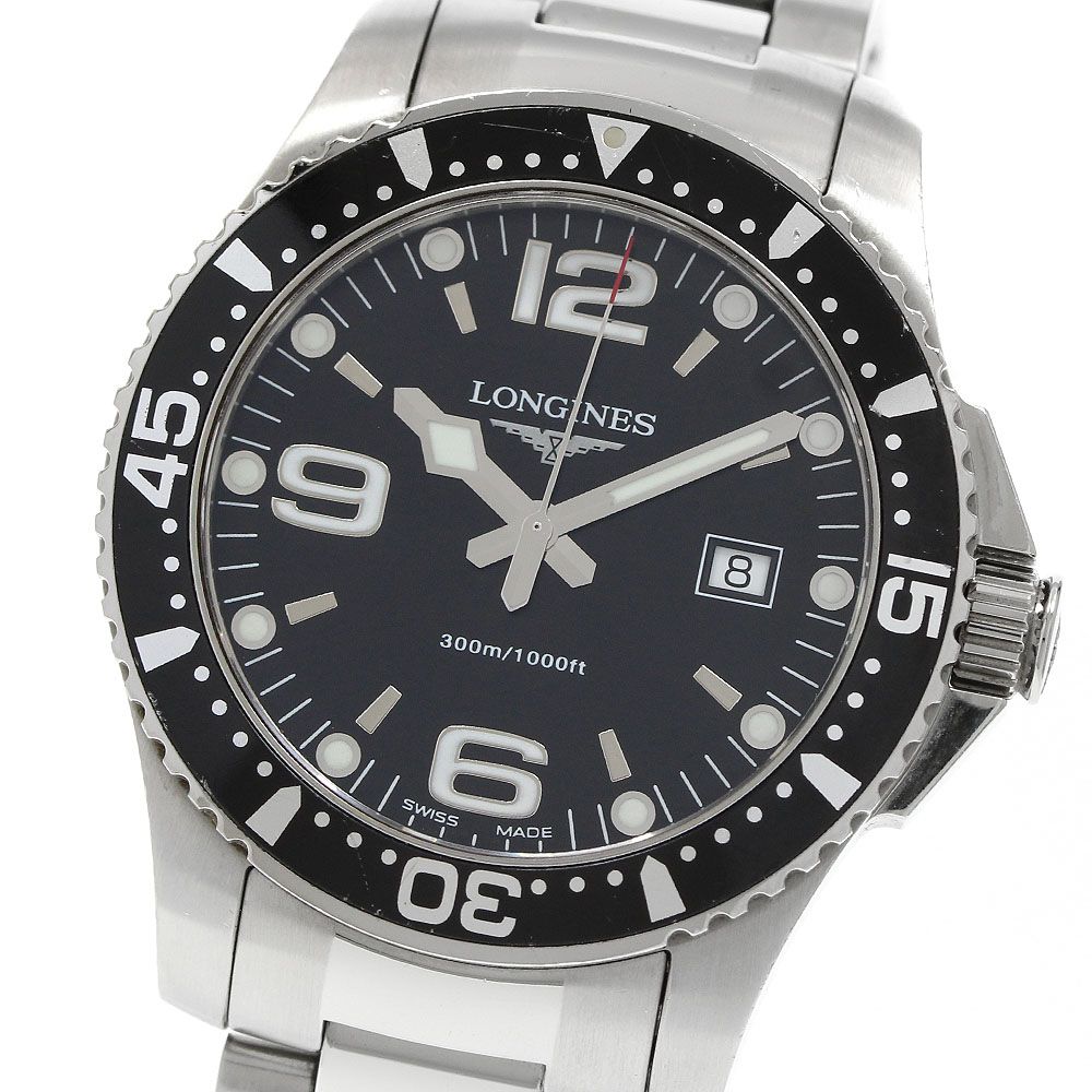 ロンジン LONGINES L3.640.4 ハイドロ コンクエスト デイト クォーツ メンズ 保証書付き_960275