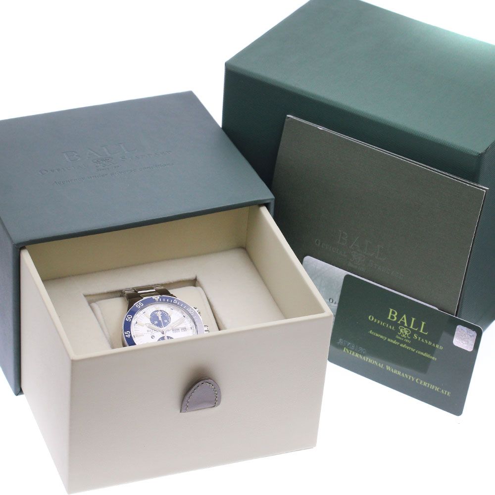 ボールウォッチ BALLWATCH DC3030C-S1J-WH ロードマスター レスキュー デイデイト クロノグラフ 自動巻き メンズ 箱・保証書付き_967932 ボールウォッチ BALLWATCH DC3030C-S1J-WH ロードマスター レスキュー